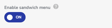 Enable Sandwich Menu in Basic Menu Settings