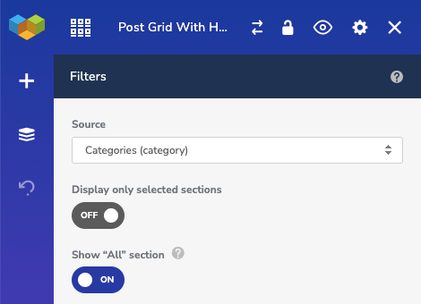 Post grid filter styling