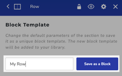 You can save a row as a template in Visual Composer
